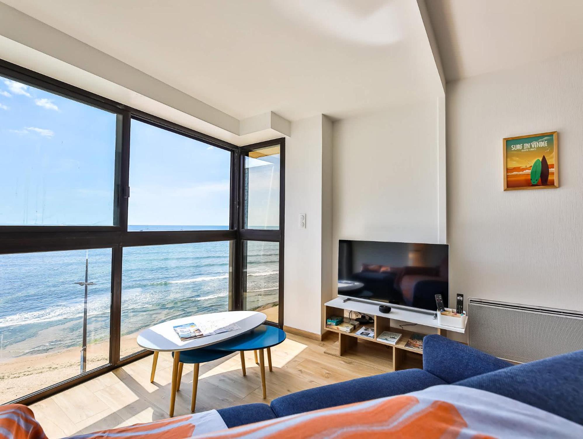 Appartement Au Pied De La Plage, Vue Imprenable Sur La Mer Les Sables-dʼOlonne Dış mekan fotoğraf